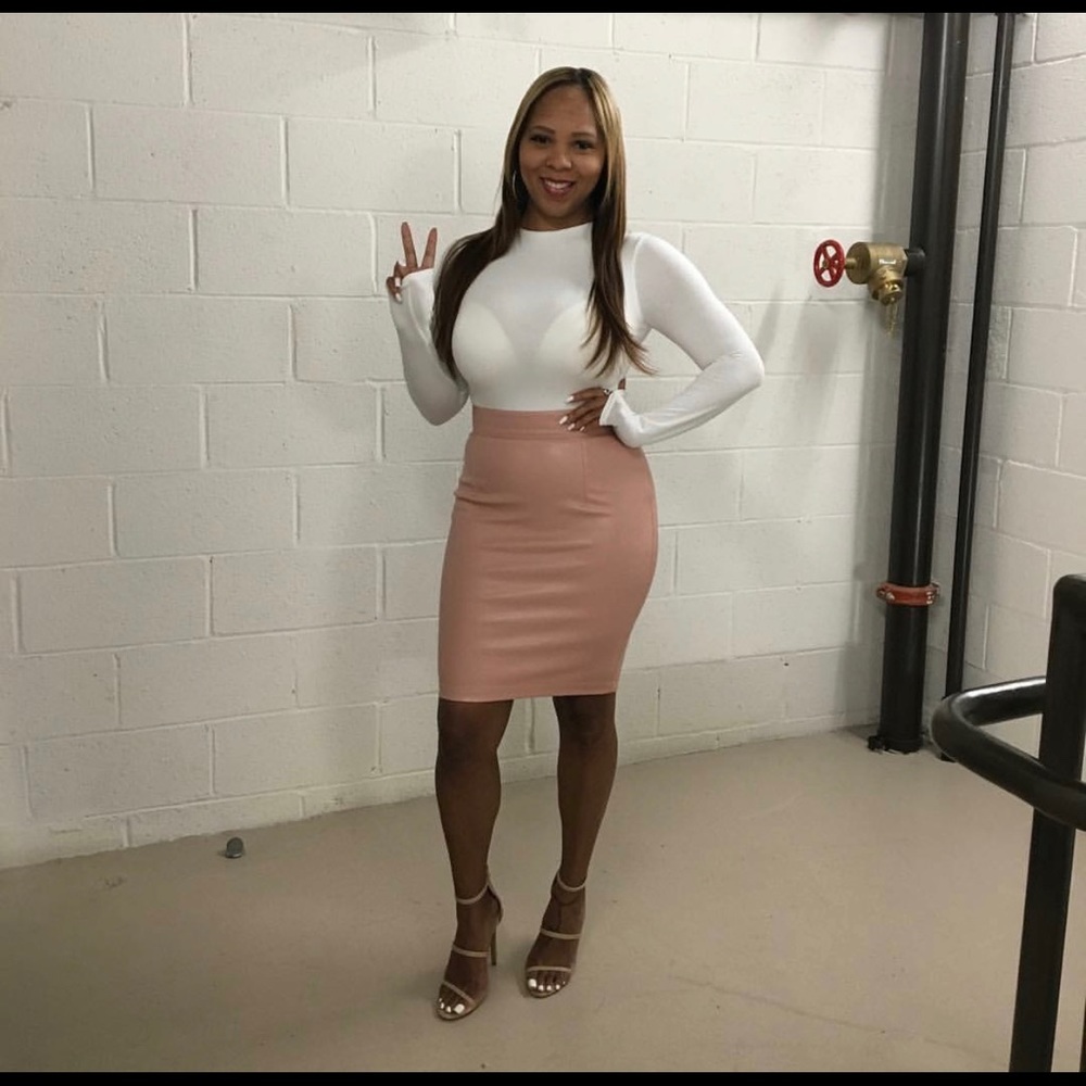 Pink naked wardrobe skirt